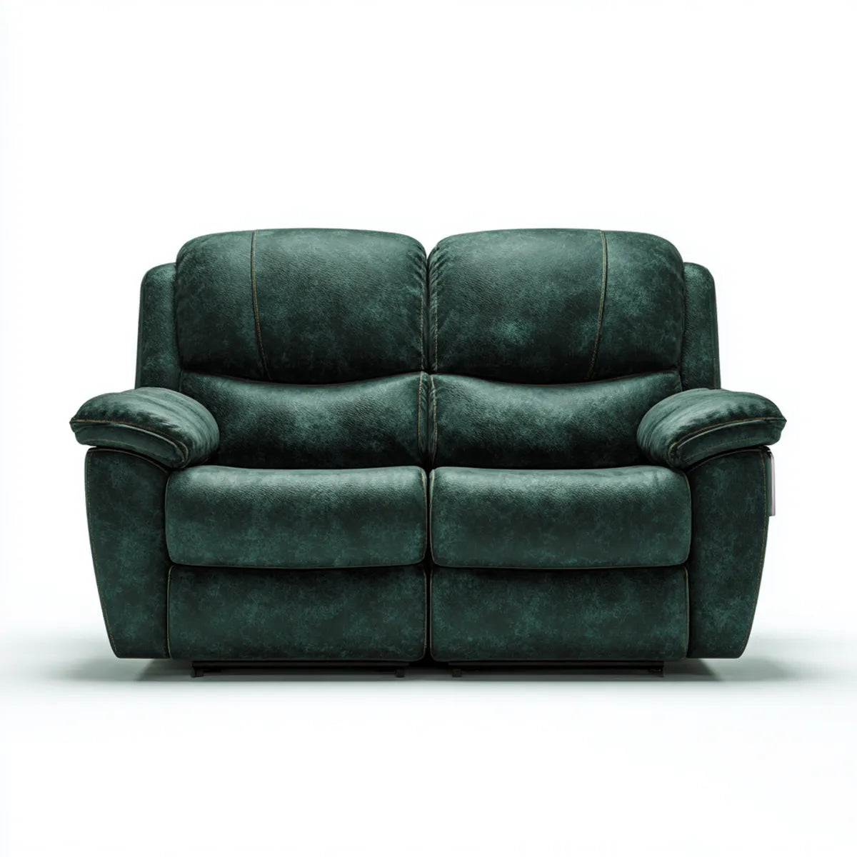 2-Sitzer Sofa dunkelgrün 160 x 95 x 100 cm Polyester-Mikrofaser rechteckig