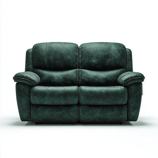 2-Sitzer Sofa dunkelgrün 160 x 95 x 100 cm Polyester-Mikrofaser rechteckig