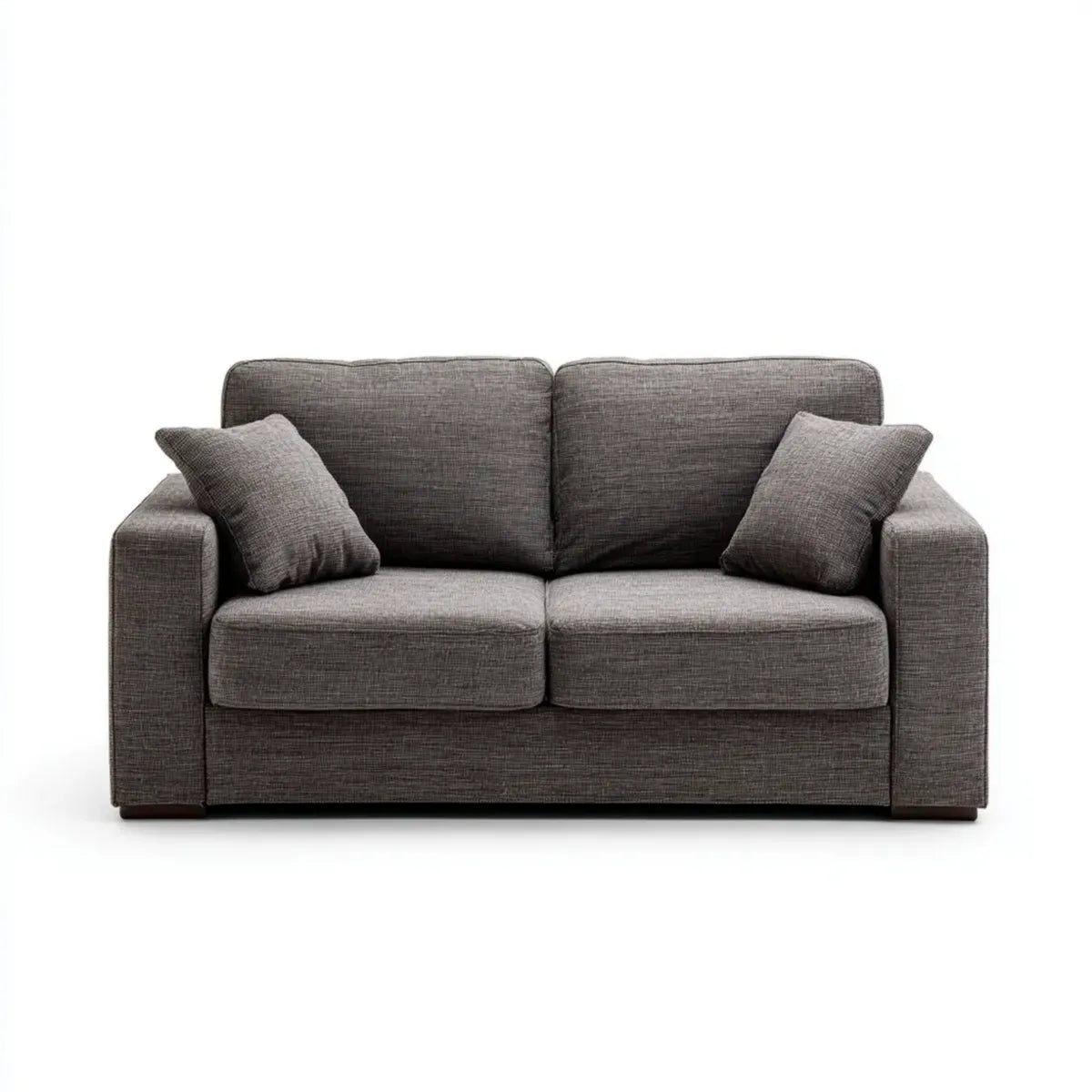2-Sitzer Sofa Dunkelgrau Polyester Rechteckig 180 x 90 x 85 cm