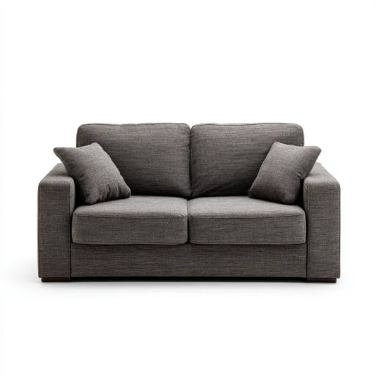 2-Sitzer Sofa Dunkelgrau Polyester Rechteckig 180 x 90 x 85 cm
