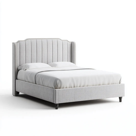 Polsterbett Doppelbett Hellgrau 160 x 200 cm Polyester Rechteckig
