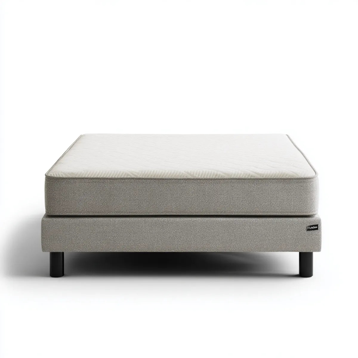 Boxspringbett Doppelbett Hellgrau 180 x 200 cm Polyester Rechteckig mit Taschenfederkernmatratze